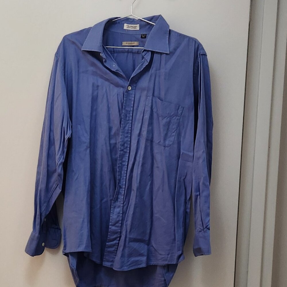 4 Dress Shirts - Burberry, Banana Republic Van Heusen